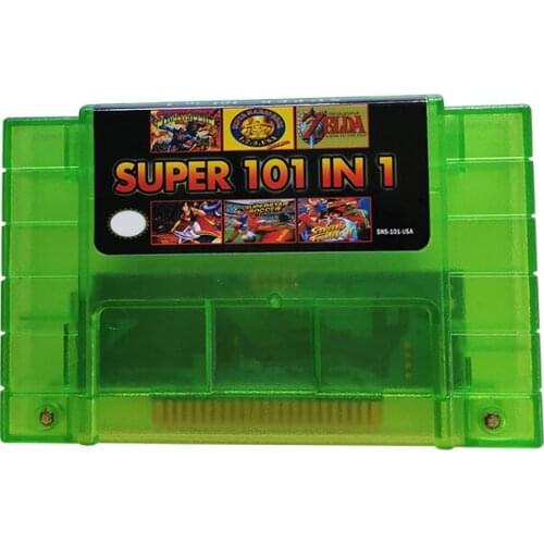 Game card Game Cartridge 16 Bit SNES Game Super 101 in 1 Game Card US Version English Language