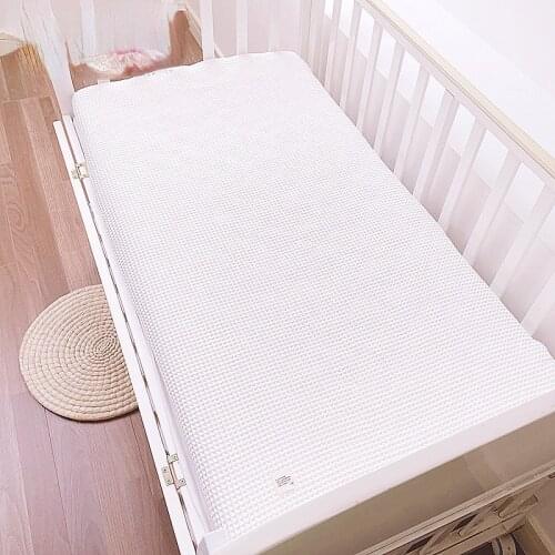 Pure Cotton Mattress Waffle Grid Baby Mattresses Crib Bedding Toddler Nursery Nursing Comfortable Soft Decor Infant Cot