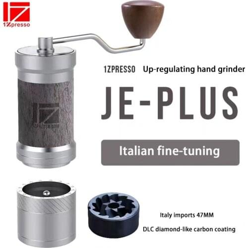 1ZPRESSO Je plus Manual Coffee Grinder Aluminum Burr Grinder Stainless Steel Adjustable Coffee Bean Mill Mini Bean Milling 35g