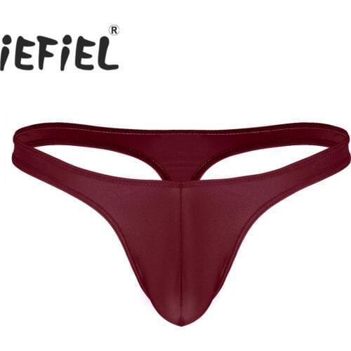 Mens Male Lingerie Triangle G-string Panties Low Rise Bulge Pouch Breathable Bikini G-string T-back Thong Underwear Panties