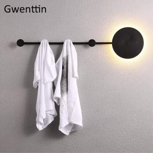Nordic Wall Lamp Hat Clothes Rack Sconces Light for Home Decor Bedroom Aisle Loft Industrial Modern LED Light Fixtures Luminaire