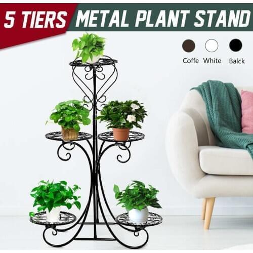 4/5 Tier Nordic Iron Flower Pot Rack Plant Stand Flower Stand Shelves Bonsai Display Shelf Yard Garden Patio Balcony Home Decor
