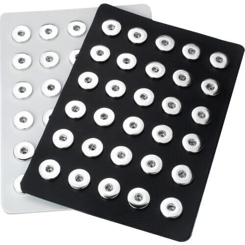 New Snap Button Jewelry Leather 18mm Snap Display Board for 24pcs & 30pcs & 60pcs 18mm Snap Buttons Soft Display Stand