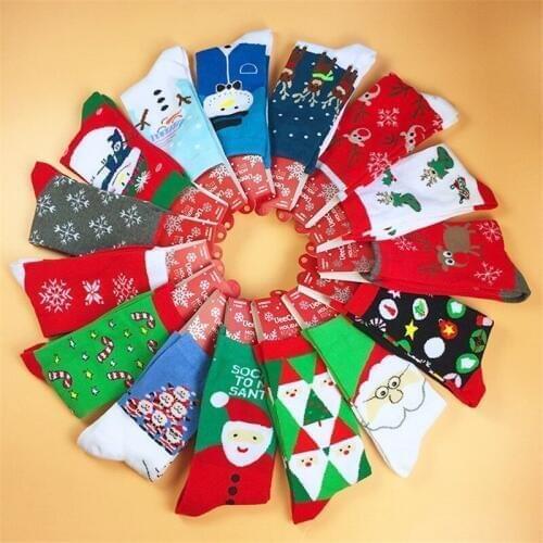New Arrival Cartoon Womens Winter Socks Year-end Celebration Christmas Gifts Warm Soft Comfortable Mens Cotton Sock Soxs