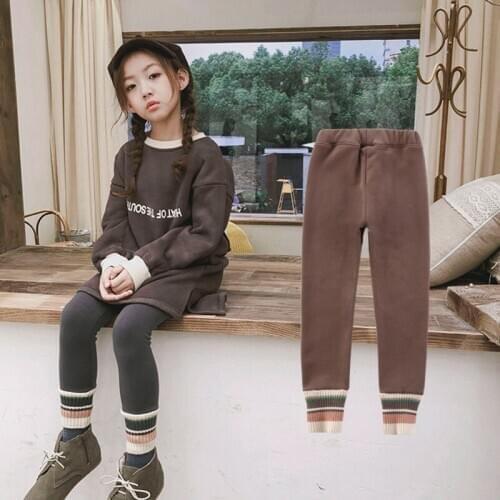 Autumn and winter new Korean fashion sweater + Leggings two-piece Plush warm suit cotton Pullover set