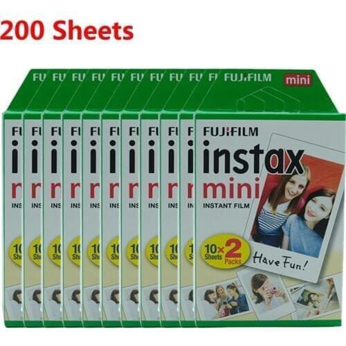 Fujifilm instax mini Film 10 20 40 60 80 100 200 Sheets Fuji 9 8 films white Edge films for instant mini 9 8 7s 25 50s 9 90