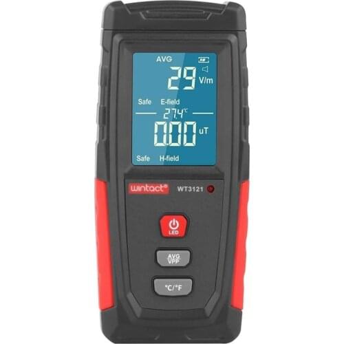 Portable Electromagnetic Radiation Detector Field Tester LCD Emf Meter Rechargeable Handheld Counter Emission Dosimeter
