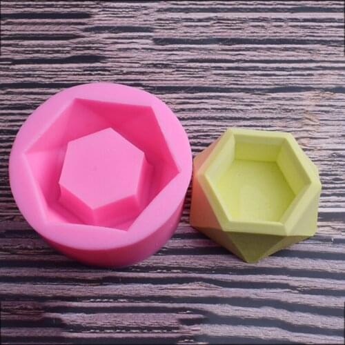 Plants Making Concrete Silicone Mold 3D Flowerpot Aromatherapy Plaster Candlestick DIY Cement Planter Pot Mould