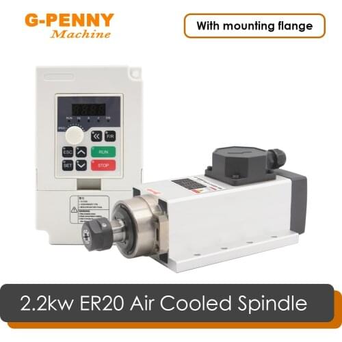 CNC spindle Motor Air cooling 220v 2.2kw ER20 Air cooled spindle 2.2KW QL-Inverter 300Hz 4pcs Ceramic ball bearigs