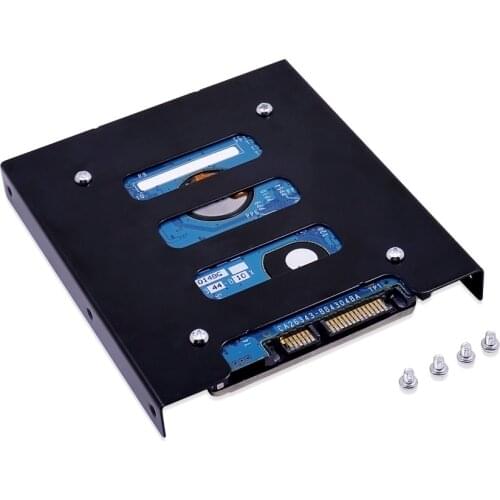 CHIPAL 2.5" skids For SSD to 3.5" Bay caddy tray Hard Drive HDD Metal Mounting Dock Tray Bracket Adapter converter Enclosure