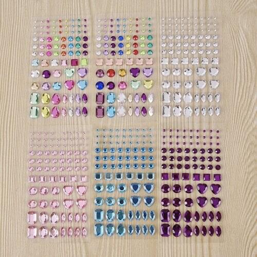 Rhinestone Sticker Acrylic Accessories Crystal Diamond Beads Mobile Phone Computer Accessories Diy Shiny Crystal Diamond Sticker