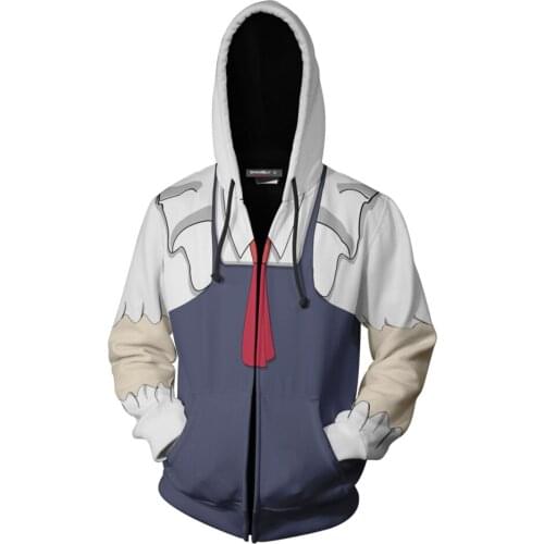 Anime Miss Kobayashi‘s Dragon Maid Tohru Hoodie 3D Printed Cosplay Costume Zip Up Hooded Sweatshirt Jacket Coat