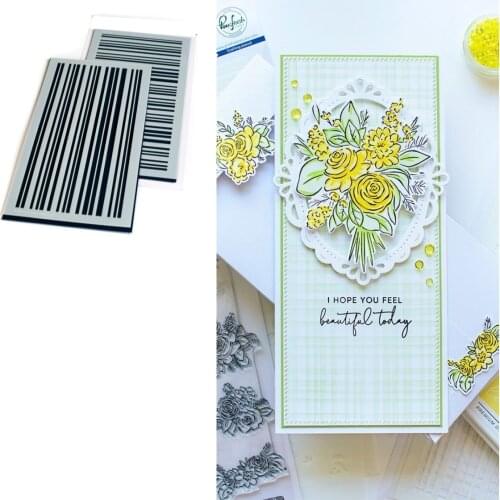 SLIMLINE SKINNY PLAID LAYERING STENCIL Stencils for DIY Scrapbooking Album Stamp Make Paper Card Embossing New Die Cut 2021 NEW