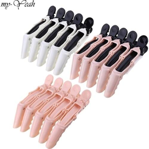 5Pcs/Pack Hairdressing Alligator Hair Clips Clamps Holding Hair Section Claw Bow Hairpins Hair Styling Accessories DIY Home