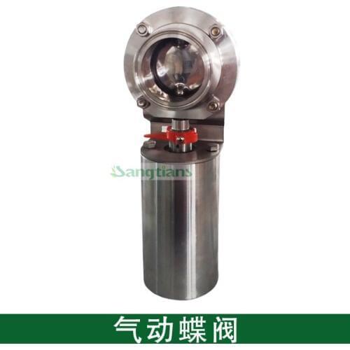 1-1/2 " SS 304 pneumatic butterfly valve,clamp butterfly valve,Manual,Stainless steel butterfly valve,sanitary butterfly valve