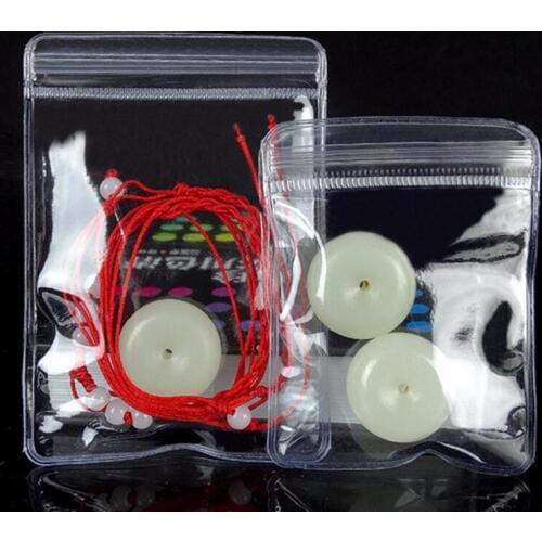 100pcs 4x6cm/9x13cm 6 sizes Self Sealing large Plastic pvc Zip Lock Bag Thick Clear Ziplock Earrings Jewelry Packaging pvc Bag