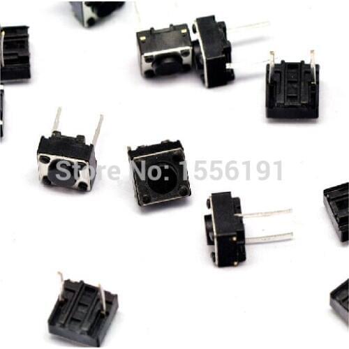 100pcs 6*6*4.3mm 2pin The middle 2 feets Tactile Push Button Switch Induction cooker Switch Key switch