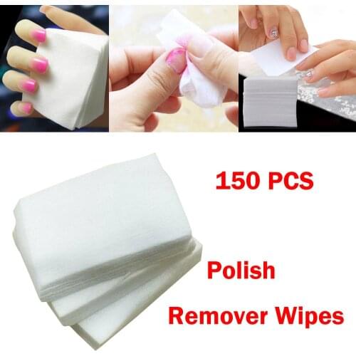 150pcs/set Women Nail Art Remover Manicure Polish Gel Wipes Cotton Lint Cotton Pads Paper Acrylic Gel Tips 2021