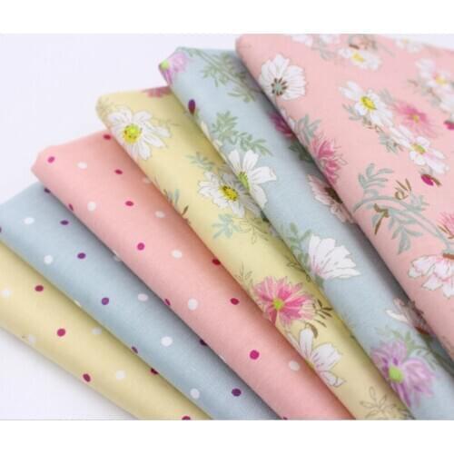 160cmx50cm Pure Cotton Pastoral Small Floral Fabric Children Clothing Floral Cloth Dress Cotton Cotton DIY Apparel Sewing Fabric