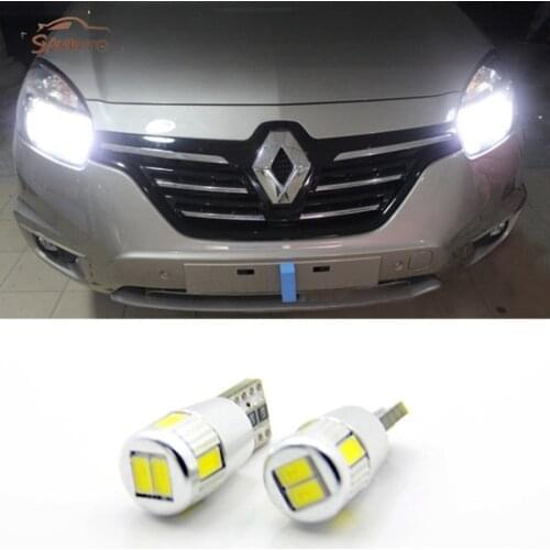 2X Led W5W T10 Car Light Clearance Lights for Renault Trafic Safrane megane 2 duster logan laguna Koleos Scala Stepway