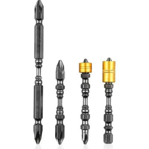 4Pcs/Set Strong Hardness Magnetic Phillips Screwdriver Bit Double Head Electric Durable Long Bits Tool Drills