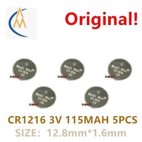 5PCS Brand new genuine cr1216 button battery 3V remote control / watch / calculator / circuit board / car key 115mah memory