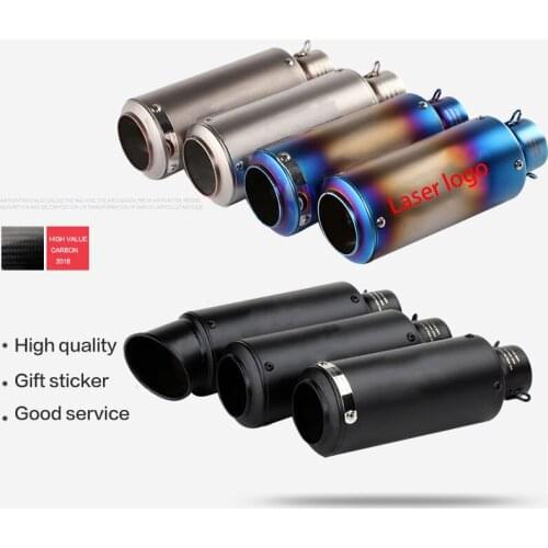 51mm Modified Motorcy Motorcycle Exhaust Pipe Muffler Escape Moto For BMW Mt07 Mt09 Z1000 Zx6r Tmax500 Z400 R6 R3 Nmax