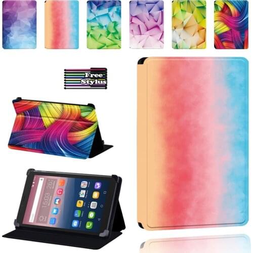 PU Leather Foldable Tablet Case for Alcatel OneTouch Pixi 3 7"/8"/10"/Pixi 4 7" Full Protection Cover