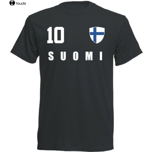 Finnland Damen T-Shirt Schwarz Trikot Team Nr All 10 Fubball Sporter 2019 Footballer Soccers 2019 New 100% Cotton Top Quality
