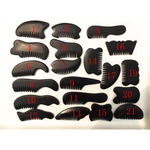 Wholesale & Retail Black Bian Stone Massage Guasha Comb health care product 10pcs/lot with free shipping