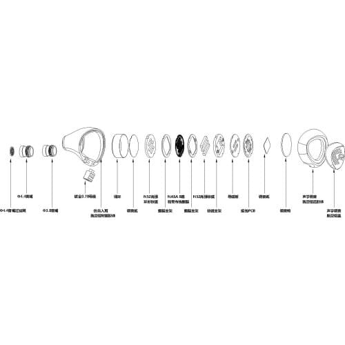 HIFI GOLDPLANAR High Sensitivity Fever In-Ear Flat Diaphragm Headphones GL12 Flat Earphones