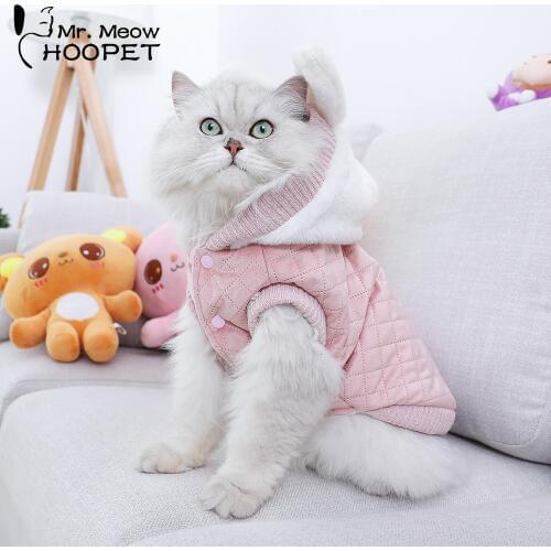 Hoopet Pet Cat Clothes Dog Coat Teddy Suit Puppy Small Dog Character Dress Clothes for Cats