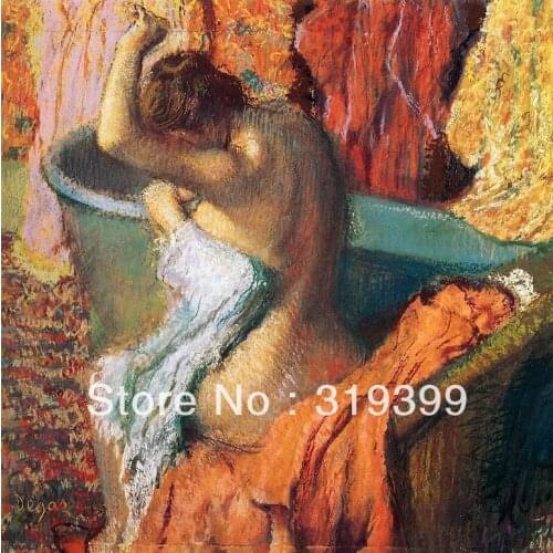 Oil Painting Reproduction on Linen Canvas,Seated Bather by Edgar Degas,Free DHL FAST Shipping,100% handmade,high quality