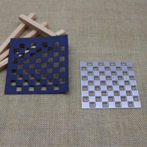 Square Lattice Background Metal Cutting Dies Stencil Template for DIY Embossing Photo Album Cards Making Scrapbooking Die Cut