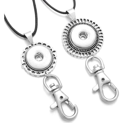 Newest Snap Button Jewelry Necklace Fit 18mm Snap Buttons Pendant Necklaces Women Snap Jewelry