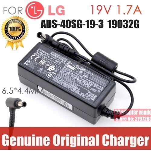 New Original FOR LG 19V 1.7A ADS-40SG-19-3 19032G AC adapter Power supply Charger cord