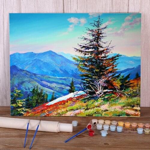 Landscape Carpathians Painting By Numbers Set Acrylic Paints 50*70 Painting On Canvas Wall Paintings Children Wall Drawing
