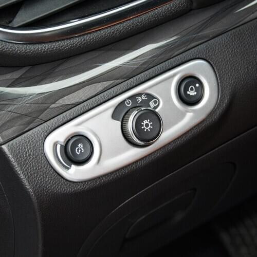 Fit For Buick Encore 4X4 2016 2017 2018 Car Headlamps Switch panel cover trim garnish ABS Chrome car accessories styling