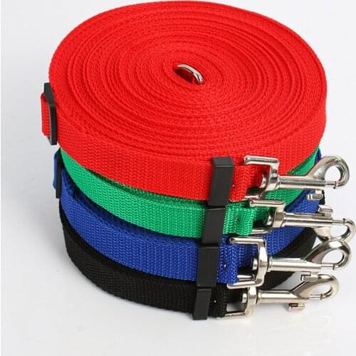 2cm Width Black Adjustable Dog Leash 3m 10m Long Training Dog Rope Leash For Cats Chihuahua Large Dogs Pink Dog Lead