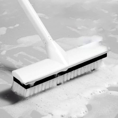 YOREDE Adjustable Floor Cleaning Brush Long Handle Bristle Brush For Washing Floor With Scraper Multifunction Home Cleaning Tool