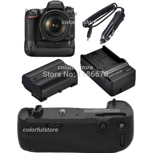 Battery Handle Hand Grip Pack Holder Vertical Power Shutter For Nikon D750 SLR Camera as MB-D16 +1 x EN-EL15 ENEL15 +Car Charger