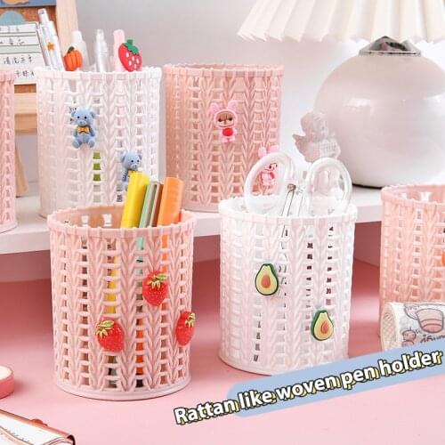 Pen Pencil Holder Mesh Style Pen Pencil Ruler Holder Desk Storage Box Organizer