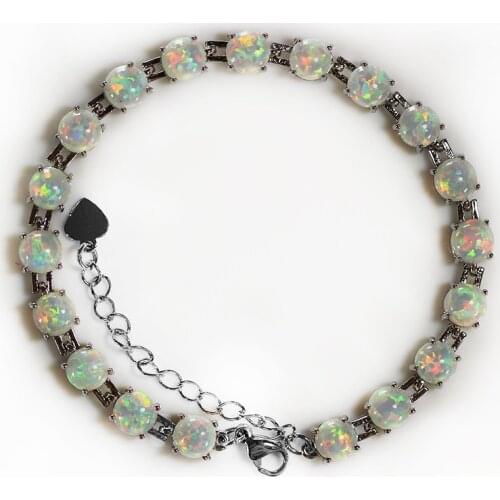 SZ0021 New Arrival Fire Opal Gem Round Bracelets For Women Bracelets & Bangles Fashion Jewelry for Lady