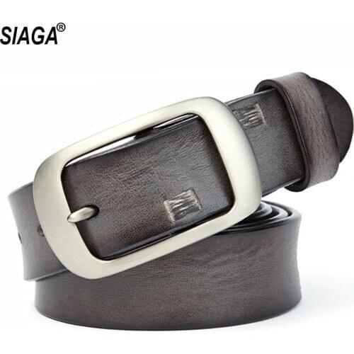 Ladies Top Quality 100% Cow Cowhide Leather Belts Women Retro New Design Fashion Belt for Women Accessories Jeans FCO224