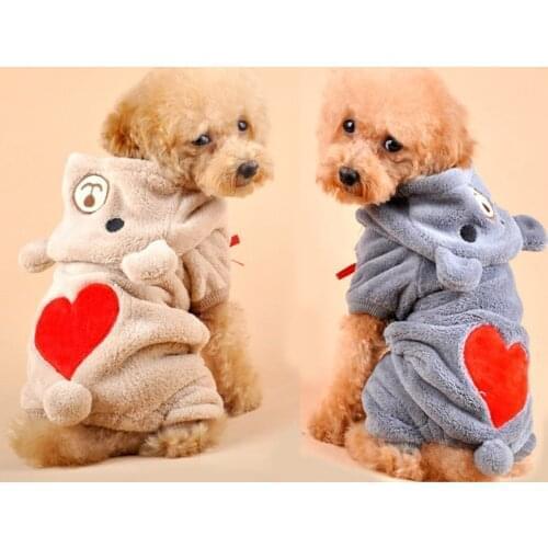 Winter Pet Thick Small Clothes Dog Puppy Jumpsuit Coat Sweatshirt Warm Sweater