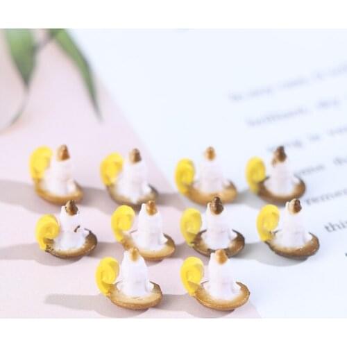 10Pcs 1:12 Dollhouse Miniature Candles Candlestick Simulation Model Home Decor Simulation Furniture Model Toys