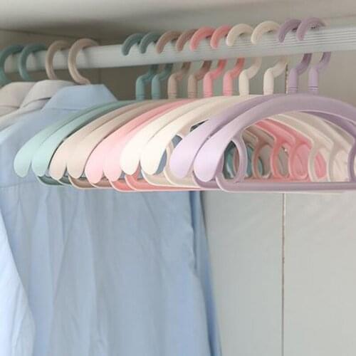 10 Pcs/Lot 41.5cm Clothes Hanger Organizer Rotate Anti-Skid Thick Plastic Wide Shoulder Adult 360 Degrees Rotate Slip Resistant