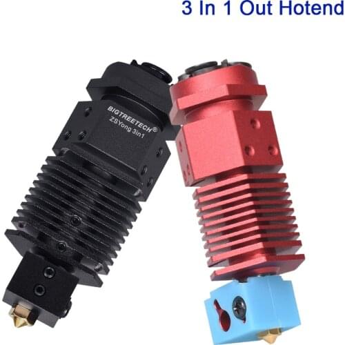 3 In 1 Out Hotend Switching Three Color 12V 24V 1.75MM V5 Bowden Extruder 3D Printer Parts MK8 Titan Nozzle Thermistor Heater