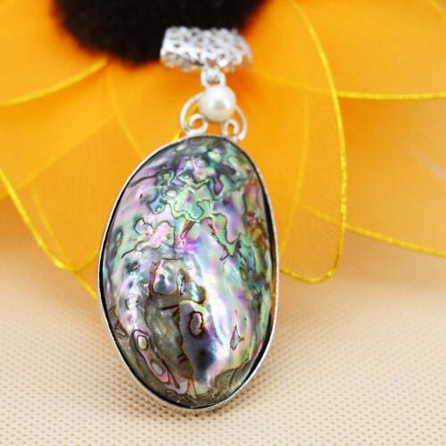 33*50mm stripe Abalone seashells Pearl pendants Women Lucky jewelry making design diy gifts Series Retail and wholesale