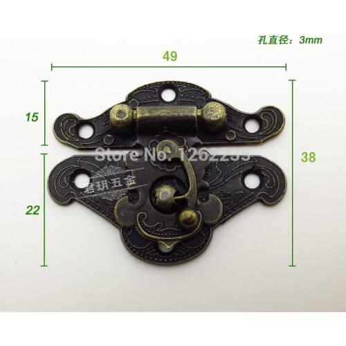 49 * 38 mm antique jewelry box gift box accessories box buckle clasp wholesale